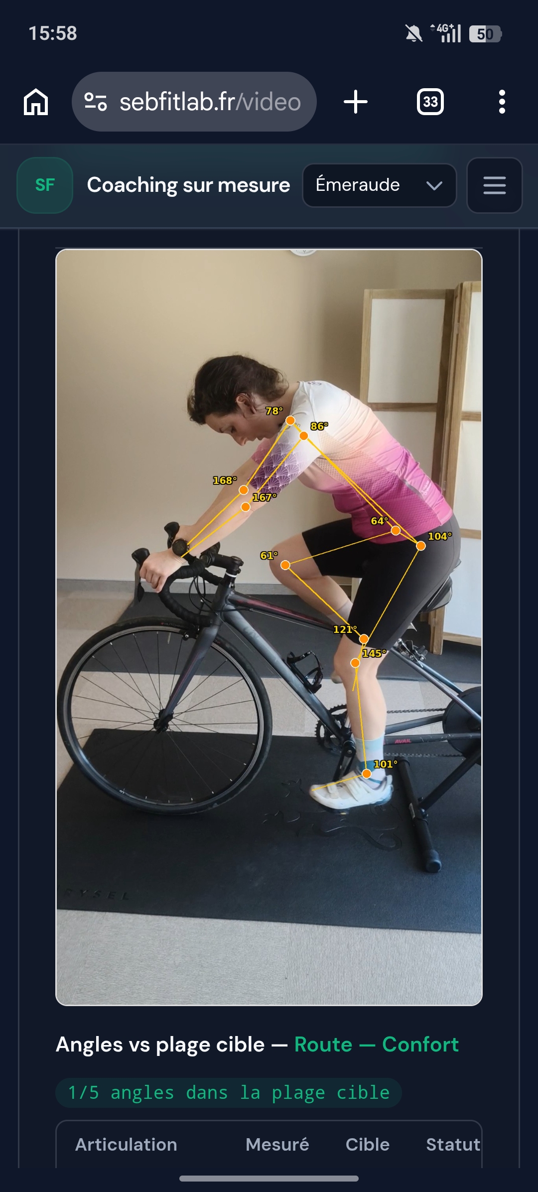 analyse de posture sport